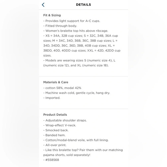 OLD NAVY Matching Printed‎ Smocked Bralette Top in Blue Stripe - Picture 10 of 10